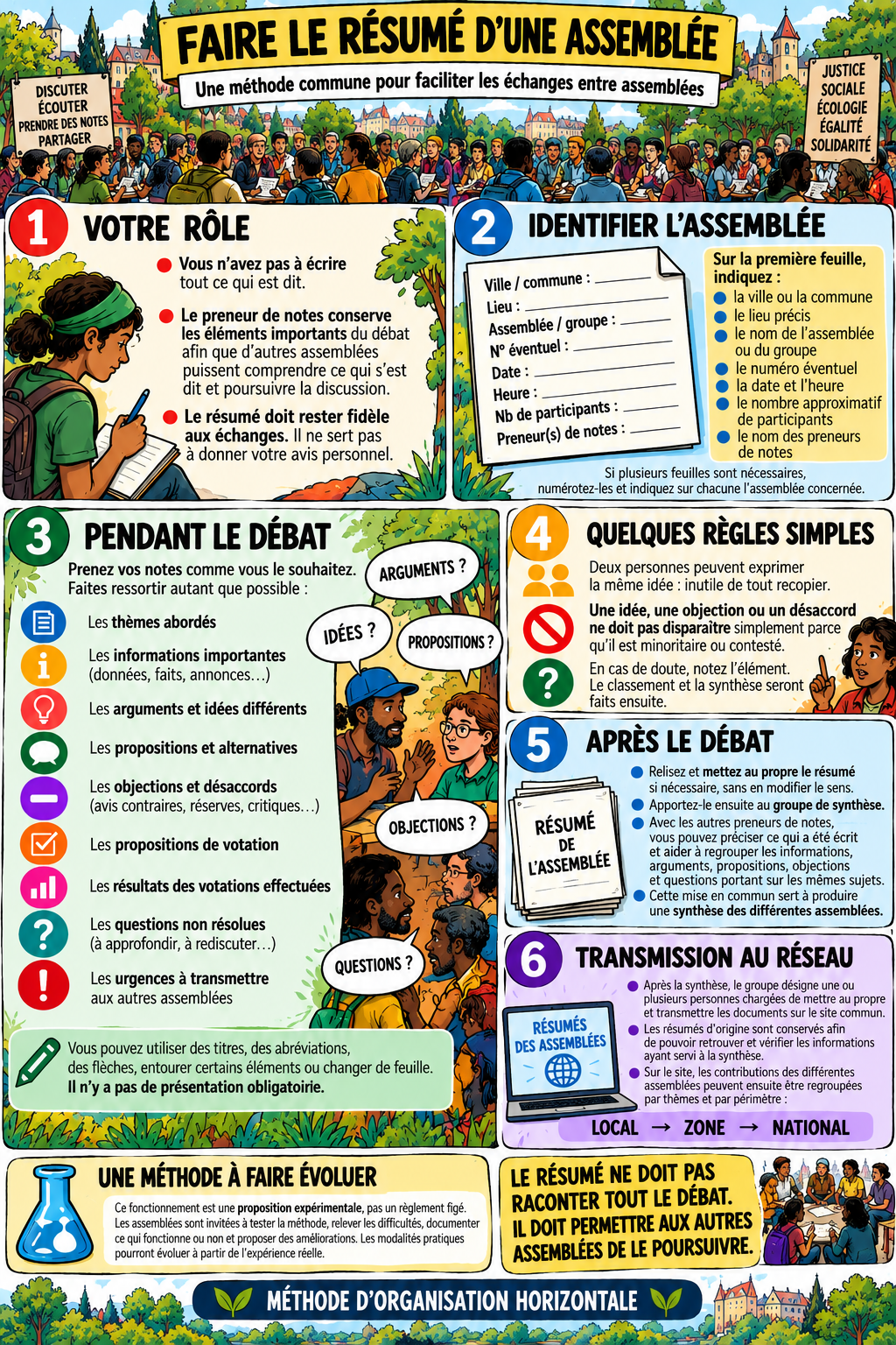 Faire le résumé d'une assemblée